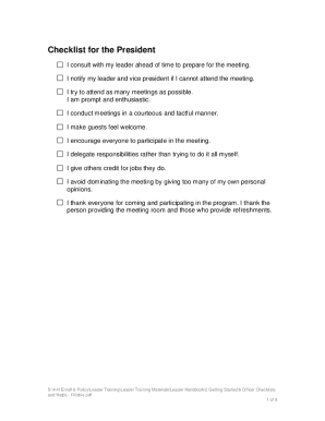 4-H Officer Checklists and Helps