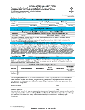 Insurance Enrollment Form
