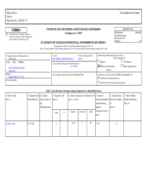 Form 4 SEC Beneficial Ownership Report