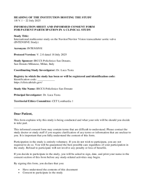 Clinical Study Informed Consent Form