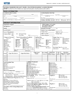 NTSB Form 6120.1 Pilot Operator Aircraft Accident Incident Report
