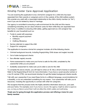 Kinship Foster Care Approval Application