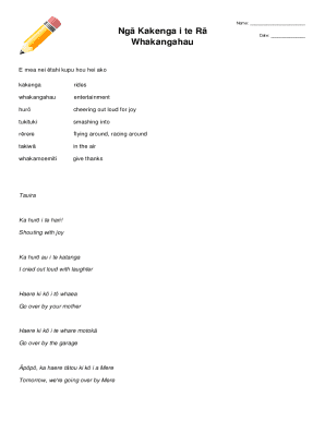 Ngā Kakenga i te Rā Word Puzzle