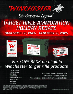 Winchester Target Rifle Ammunition Holiday Rebate