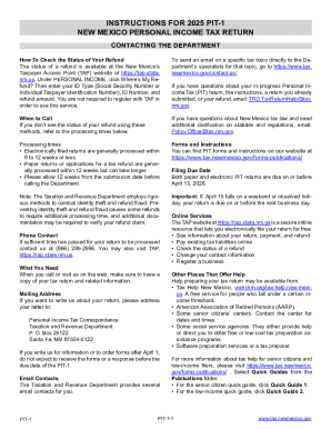 New Mexico Personal Income Tax Return