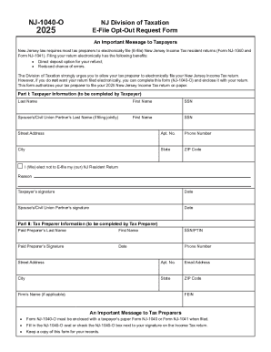 NJ-1040-O E-File Opt-Out Request Form