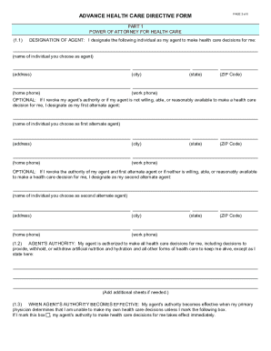 California Advance Health Care Directive