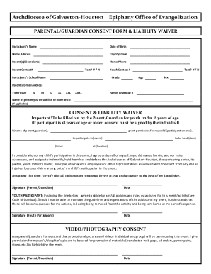 Parental Consent Form & Liability Waiver