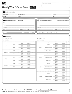 ReadyWrap Order Form