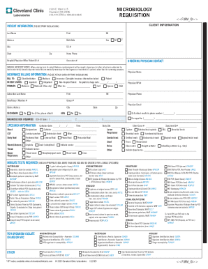 Medical Laboratory Requisition Form