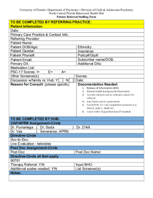 UF BH Hub Consult Referral Form
