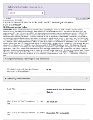 Labor Condition Application for H-1B, H-1B1 and E-3 Nonimmigrant Workers
