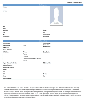 Discharge Notification Form