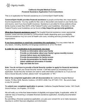 California Hospital Financial Assistance Application