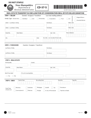 New Hampshire Real Estate Transfer Tax Declaration