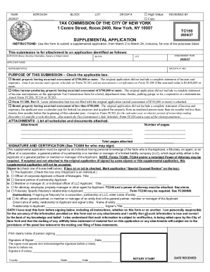 New York Supplemental Application