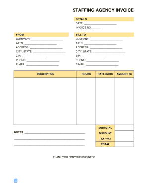 Staffing Agency Invoice Template