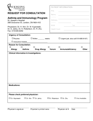 Patient Consultation Request Form