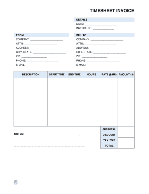 Timesheet Invoice Template