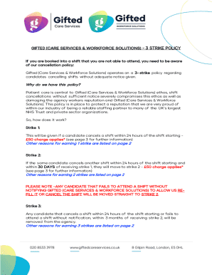 Gifted 3 Strike Policy