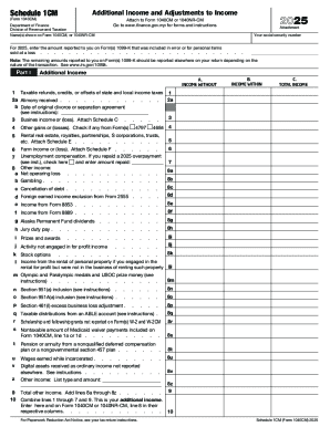 Schedule 1CM Additional Income and Adjustments to Income