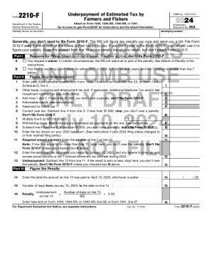 IRS Form 2210-F 2024