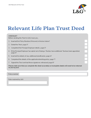 L&G Relevant Life Plan Trust Deed
