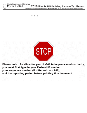 2016 Illinois Withholding Income Tax Return