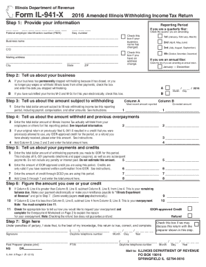 Illinois Amended Withholding Income Tax Return