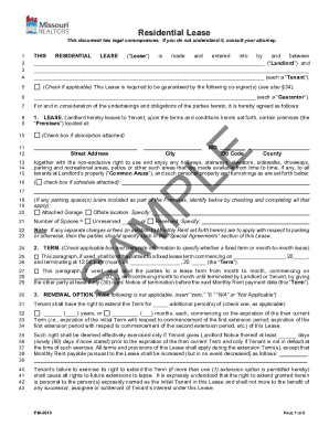 Residential Lease Agreement