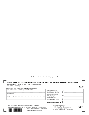 North Dakota Form 40-EPV 2025