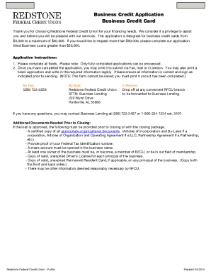 Business Credit Card Application