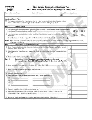 New Jersey Form 345
