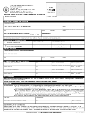 Missouri Sales Tax Exemption Renewal Application