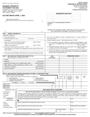 California Business Property Statement