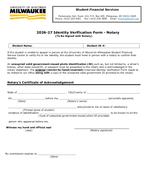 2026-27 Identity Verification Form
