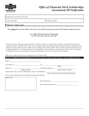 Government ID Verification Form