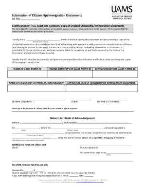 Citizenship Immigration Document Certification