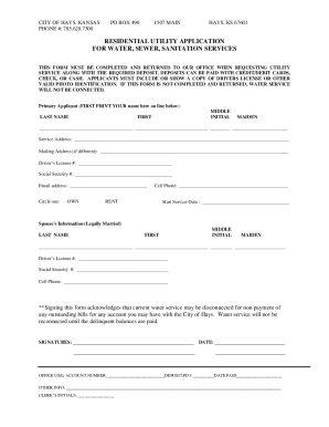 Residential Utility Application