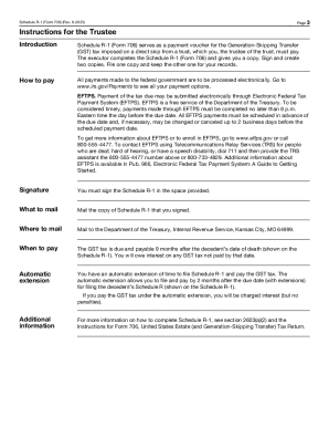 Schedule R-1 Form 706 GST Tax Payment Voucher