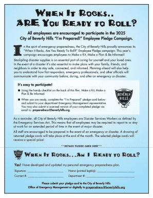 City of Beverly Hills Employee Pledge Card