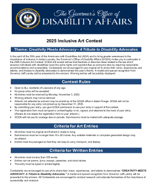 2025 Inclusive Art Contest Registration