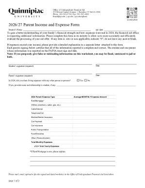 2026/27 Parent Income and Expense Form