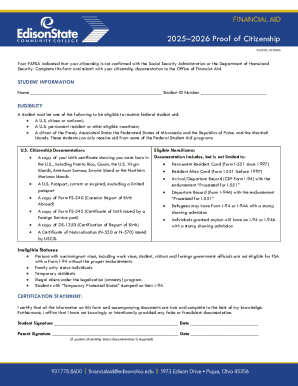 Proof of Citizenship Form