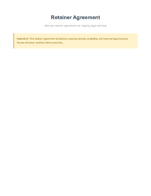 Attorney Retainer Agreement