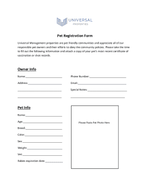 Pet Registration Form