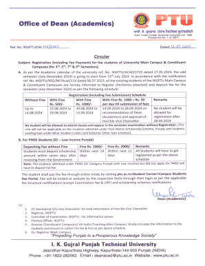 IKGPTU Semester Registration Form
