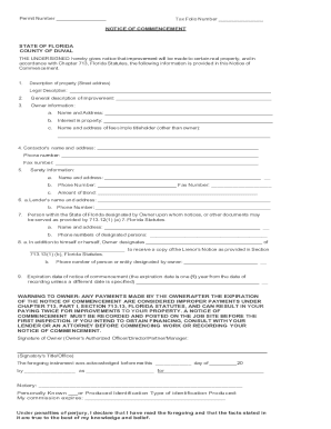 Florida Notice of Commencement