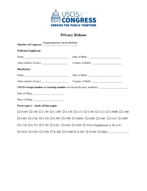 USCIS Privacy Release Form