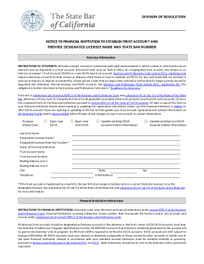 California Attorney Trust Account Notice